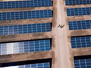 Ariel View of solar panels