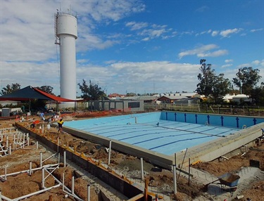 Tara pool under construction October 2022