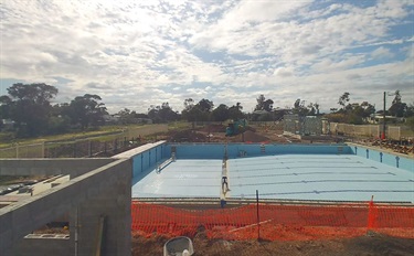 Tara pool under construction October 2022