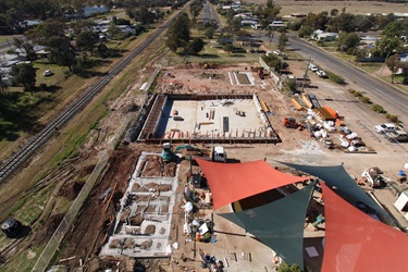 Tara pool under construction