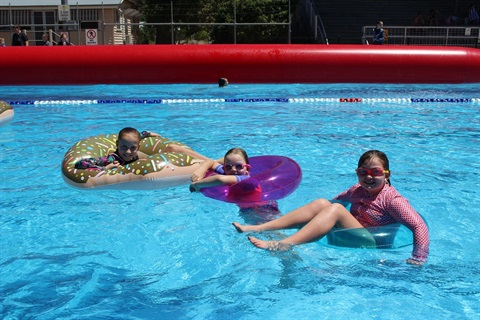 Children enjoying pool party
