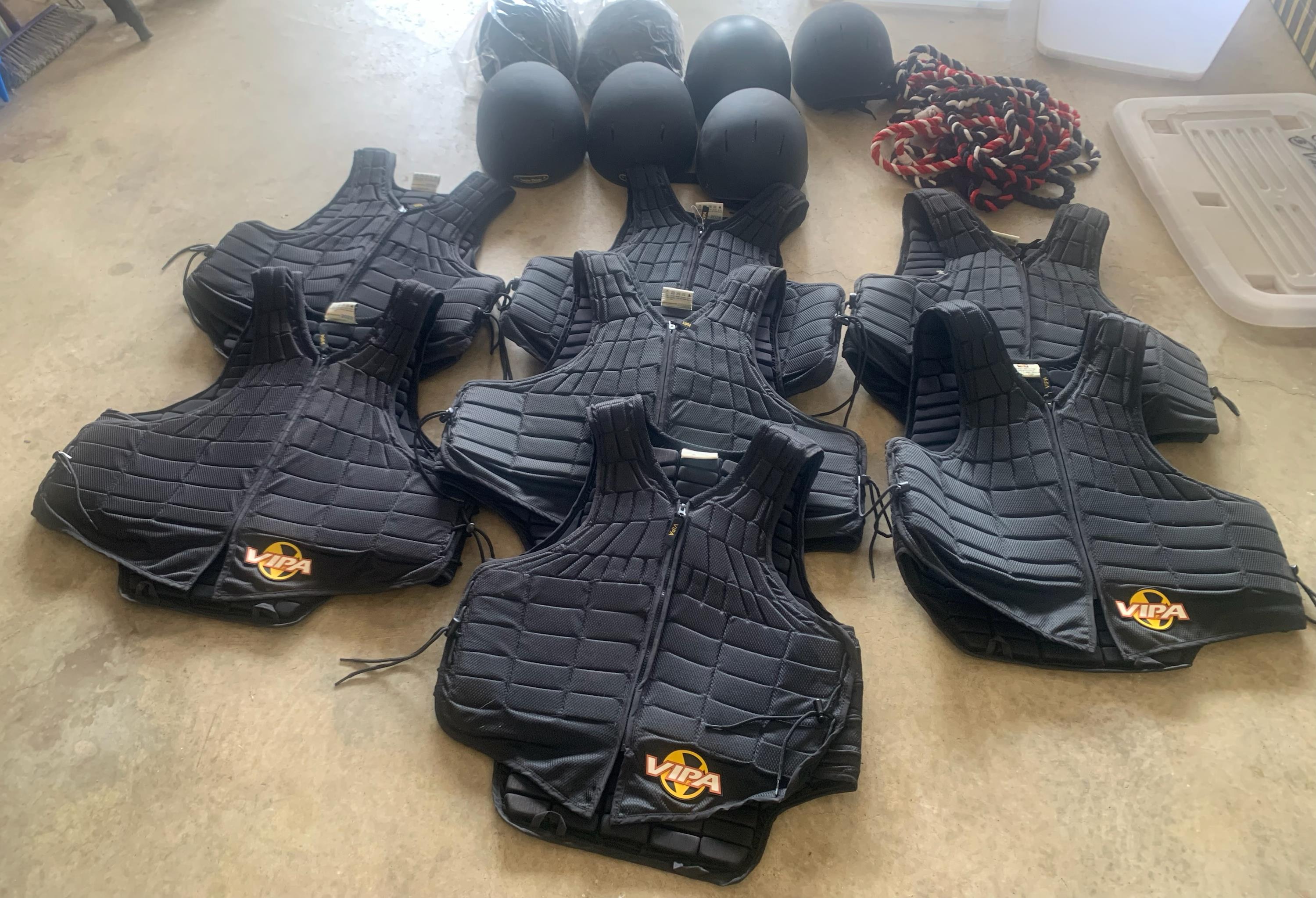 Photo of vests and helmets_WDRC grant (2).jpeg
