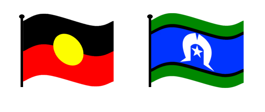 Torres Strait Islander and Aboriginal flags